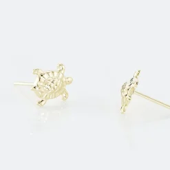Histoire d'Or Boucles D'oreilles Puces Almahae Tortue Or Jaune New