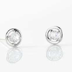 Histoire d'Or Boucles D'oreilles Puces Argent Blanc Laureto Oxydes De Zirconium Outlet