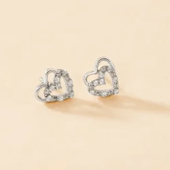 Histoire d'Or Boucles D'oreilles Puces Aoki Argent Blanc Oxyde De Zirconium Clearance