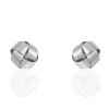 Histoire d'Or Boucles D'oreilles Puces Albanne Argent Blanc