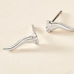 Histoire d'Or Boucles D'oreilles Puces Amalthee Argent Blanc Oxyde De Zirconium Discount