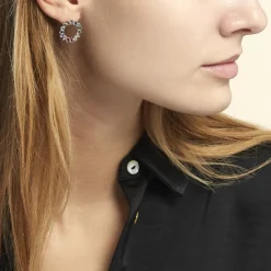 Histoire d'Or Boucles D'oreilles Puces Argent Blanc Ethem Oxydes Spinelles Hot