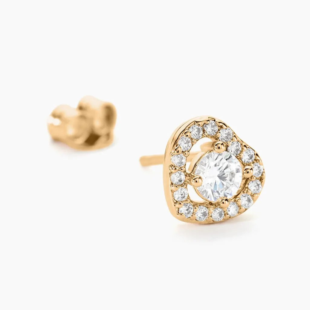 Histoire d'Or Boucles D'oreilles Puces Alais De Zirconium plaqué or jaune oxyde Best