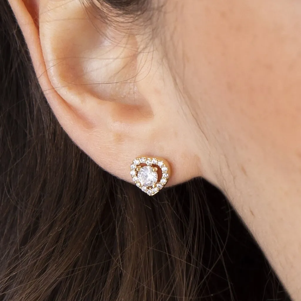 Histoire d'Or Boucles D'oreilles Puces Alais De Zirconium plaqué or jaune oxyde Best