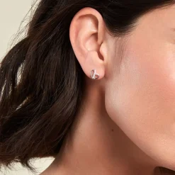 Histoire d'Or Boucles D'oreilles Puces Arika Argent Blanc Oxyde De Zirconium Hot