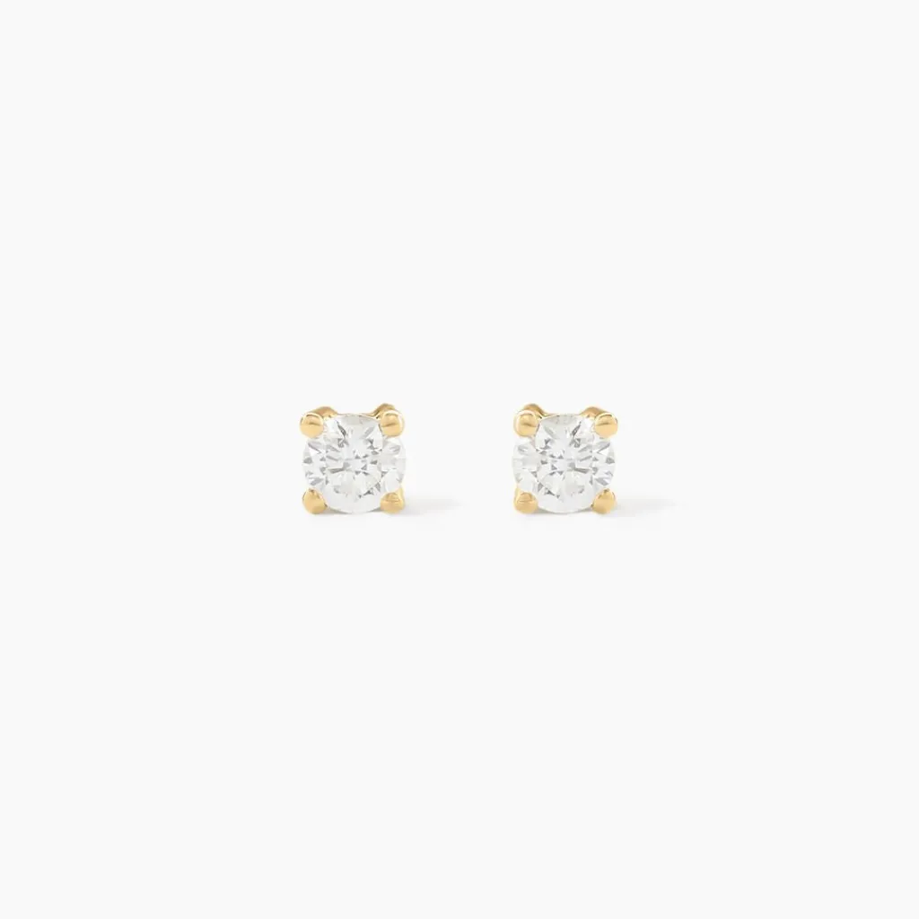 Histoire d'Or Boucles D'oreilles Puces Aphrodite or jaune diamant Outlet