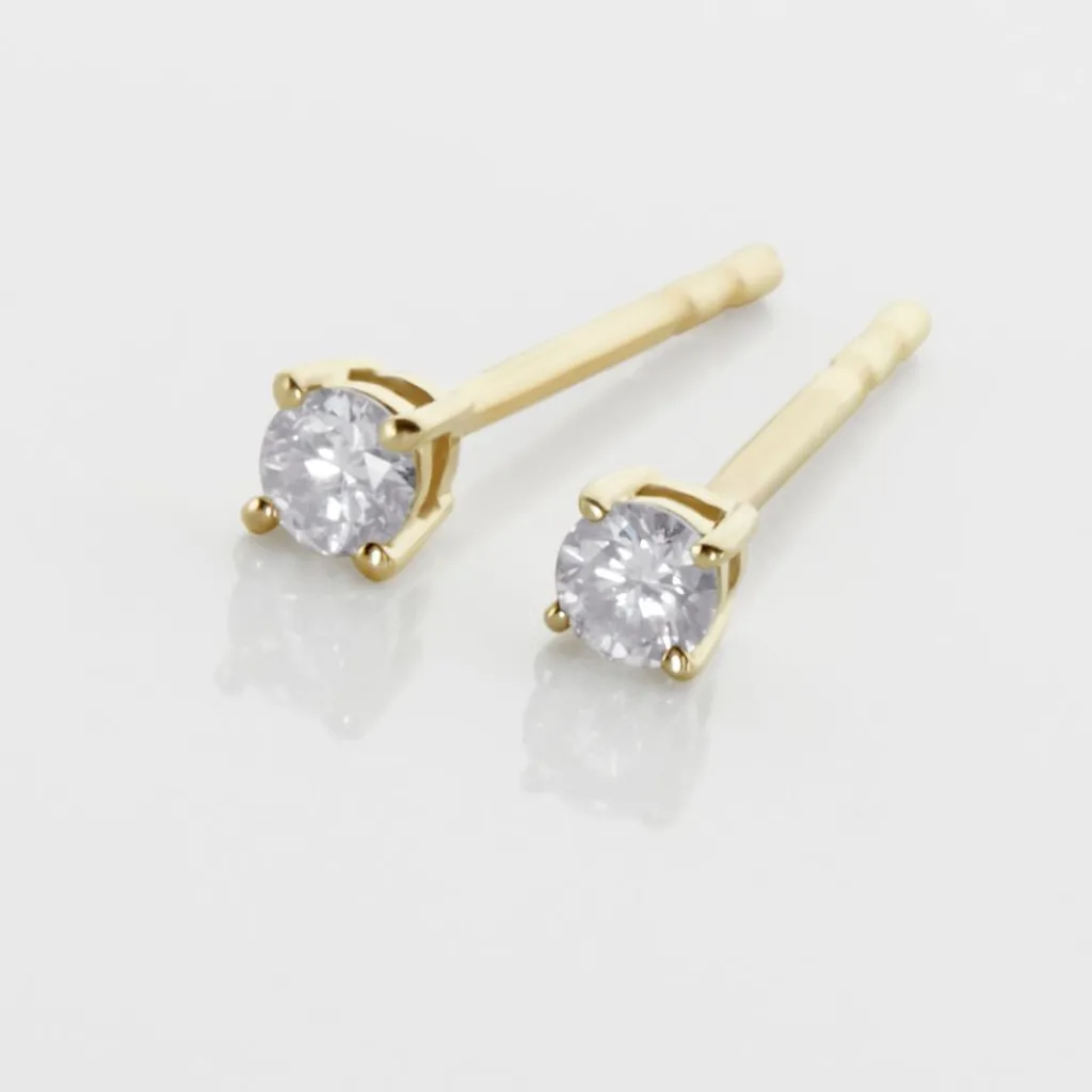 Histoire d'Or Boucles D'oreilles Puces Aphrodite or jaune diamant Outlet