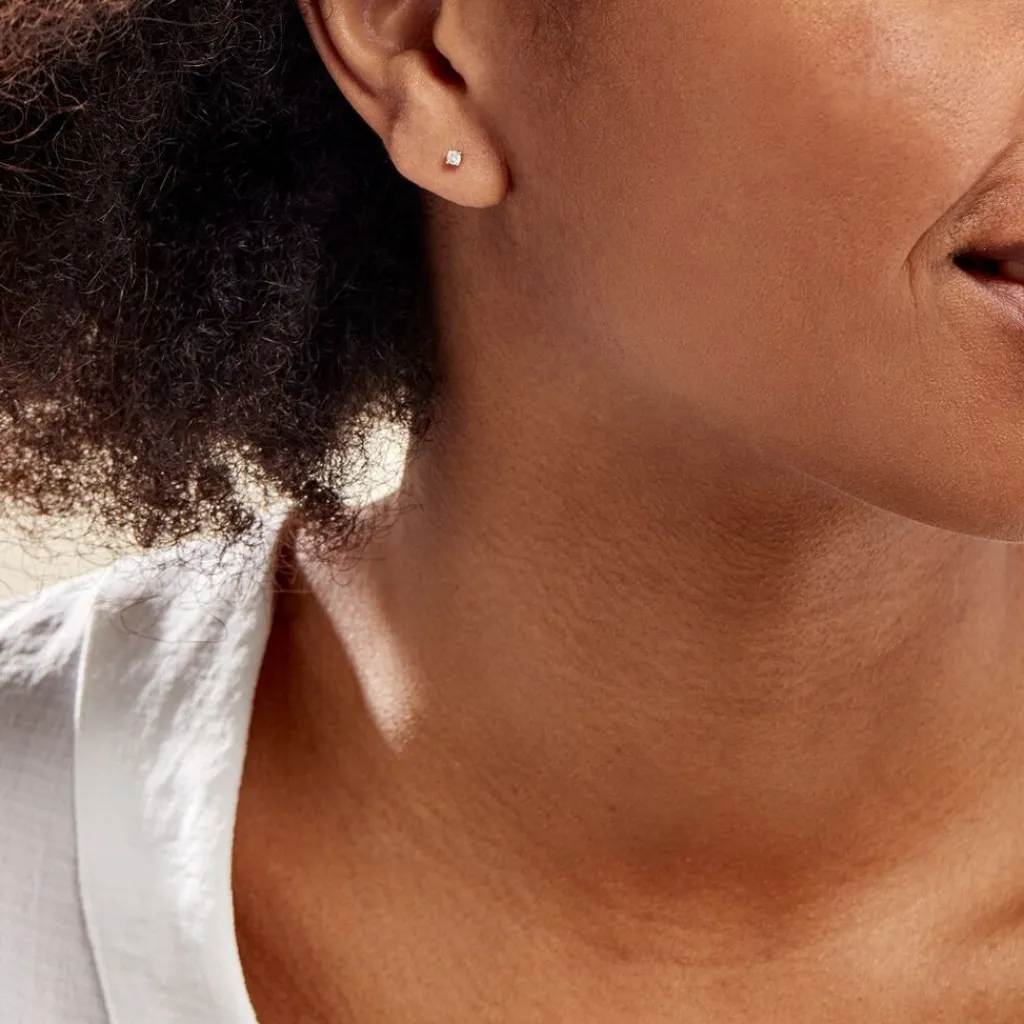 Histoire d'Or Boucles D'oreilles Puces Aphrodite or jaune diamant Outlet