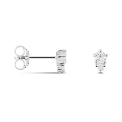 Histoire d'Or Boucles D'oreilles Puces Almira Argent Blanc Oxyde De Zirconium Sale