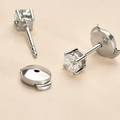 Histoire d'Or Boucles D'oreilles Puces Aphrodite platine blanc diamant