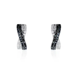 Histoire d'Or Boucles D'oreilles Puces Alric Or Blanc Diamant Clearance
