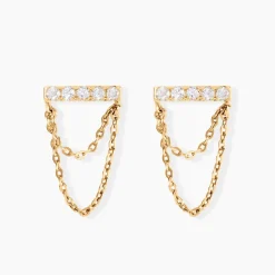 Histoire d'Or Boucles D'oreilles Puces Akilina Or Jaune Oxyde De Zirconium Sale