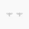 Histoire d'Or Boucles D'oreilles Puces Argent Blanc Bee Good Oxyde De Zirconium Online