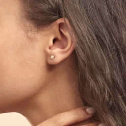 Histoire d'Or Boucles D'oreilles Puces Anne-maudae Double Coeurs Or Bicolore Online