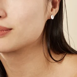 Histoire d'Or Boucles D'oreilles Puces Argent Blanc Viviano Oxydes De Zirconium New