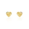 Histoire d'Or Boucles D'oreilles Puces Arisaema C艙ur Or Jaune