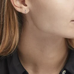 Histoire d'Or Boucles D'oreilles Puces Allegra Argent Blanc Oxyde De Zirconium Clearance