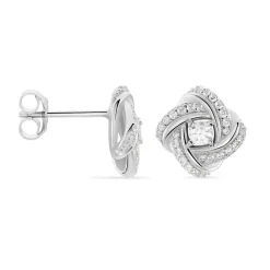 Histoire d'Or Boucles D'oreilles Puces Anasthase Argent Blanc Oxyde De Zirconium Clearance