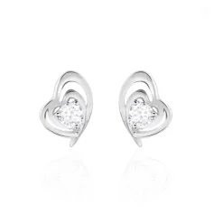Histoire d'Or Boucles D'oreilles Puces Alou Argent Blanc Oxyde De Zirconium Clearance