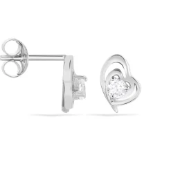 Histoire d'Or Boucles D'oreilles Puces Alou Argent Blanc Oxyde De Zirconium Clearance