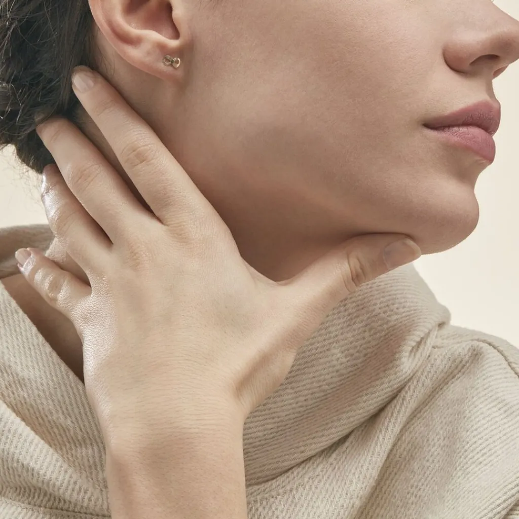 Histoire d'Or Boucles D'oreilles Puces Annie-francoise Infini Or Jaune Hot