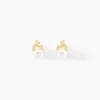 Histoire d'Or Boucles D'oreilles Puces Astragalus Or Jaune Perles De Culture Discount
