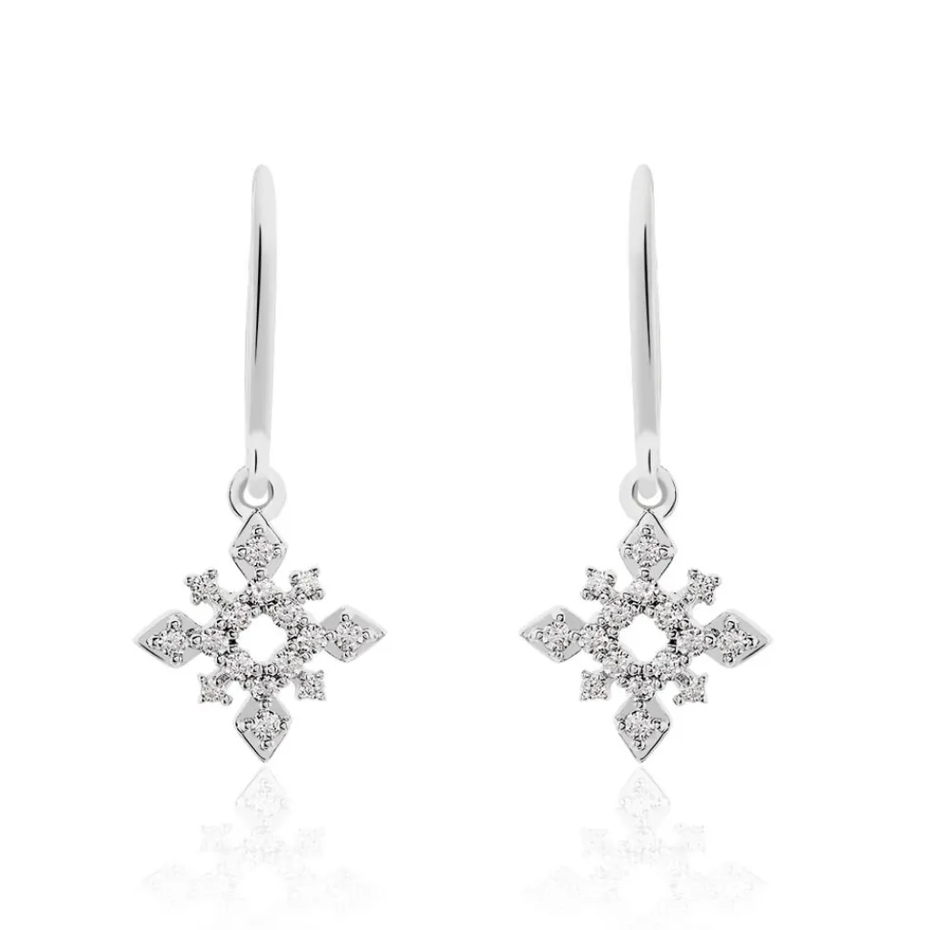 Histoire d'Or Boucles D'oreilles Puces Anea Or Blanc Diamant Sale