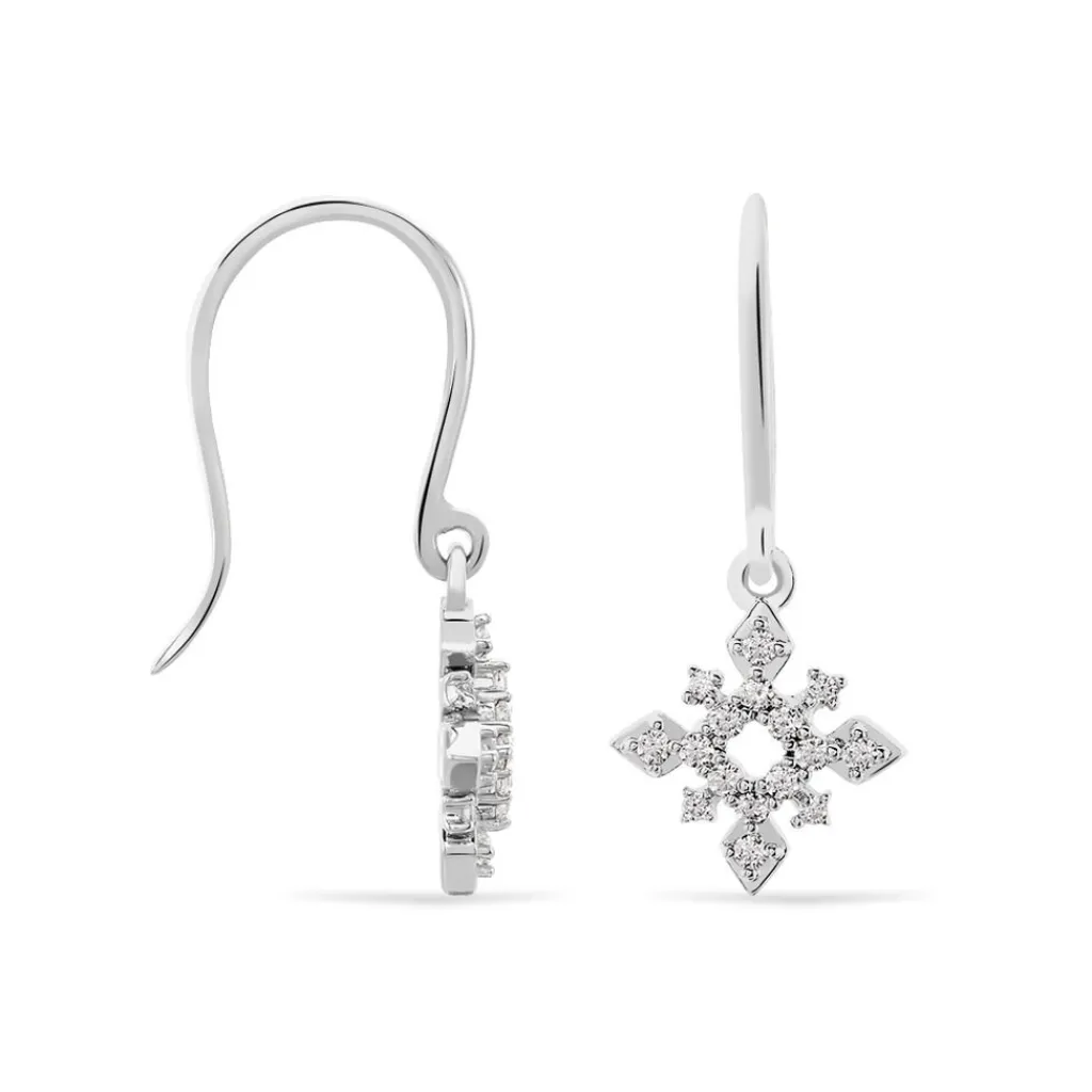 Histoire d'Or Boucles D'oreilles Puces Anea Or Blanc Diamant Sale