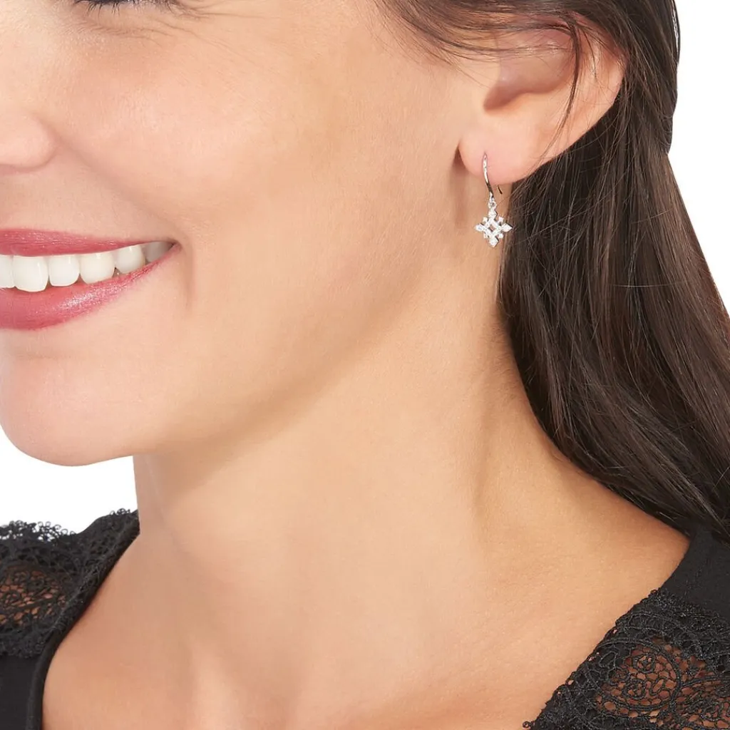 Histoire d'Or Boucles D'oreilles Puces Anea Or Blanc Diamant Sale