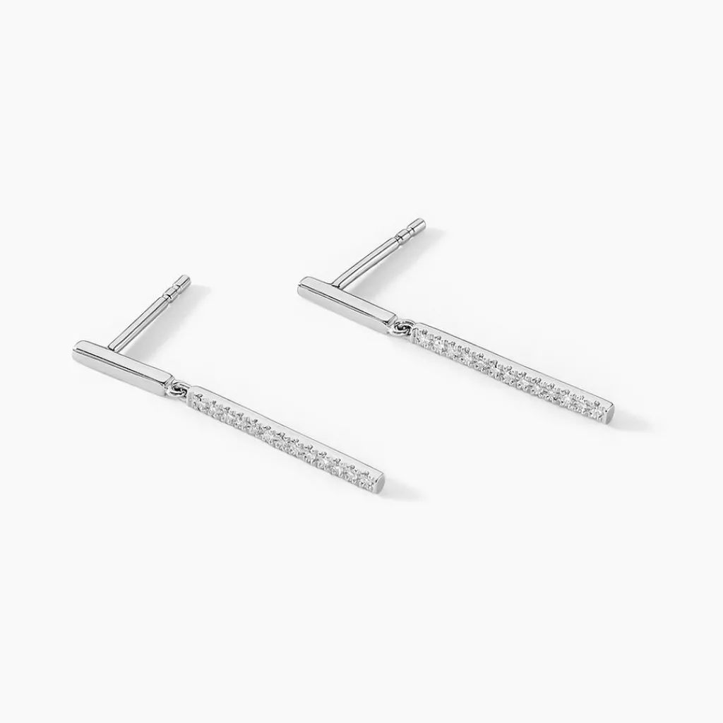 Histoire d'Or Boucles D'oreilles Puces Alayna or blanc diamant Sale