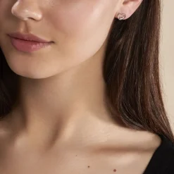 Histoire d'Or Boucles D'oreilles Puces Argent Blanc Shelan Oxydes De Zirconium Outlet