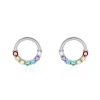 Histoire d'Or Boucles D'oreilles Puces Argent Blanc Giustino Oxydes De Zirconium Hot