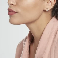 Histoire d'Or Boucles D'oreilles Puces Argent Blanc Giustino Oxydes De Zirconium Hot