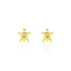Histoire d'Or Boucles D'oreilles Puces Almahae Tortue Or Jaune Online