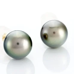 Histoire d'Or Boucles D'oreilles Puces Alper Or Jaune Perle De Culture De Tahiti Hot