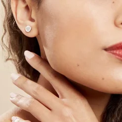 Histoire d'Or Boucles D'oreilles Puces Argent Blanc Chaker Oxydes De Zirconium Clearance