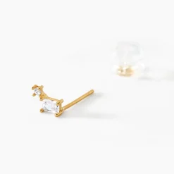 Histoire d'Or Boucles D'oreilles Puces Ashtad Or Jaune Oxyde De Zirconium Hot