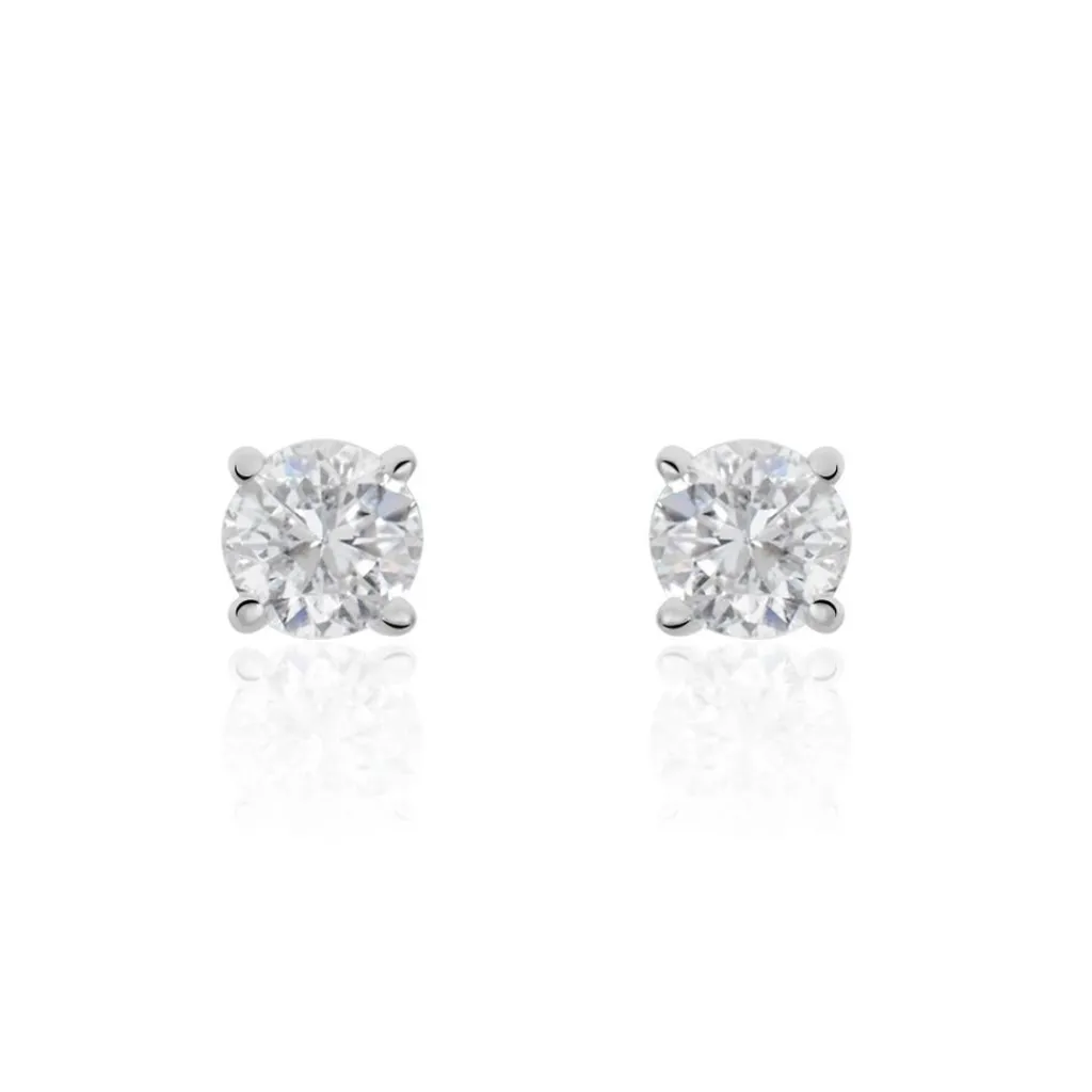 Histoire d'Or Boucles D'oreilles Puces Aphrodite or blanc diamant Outlet