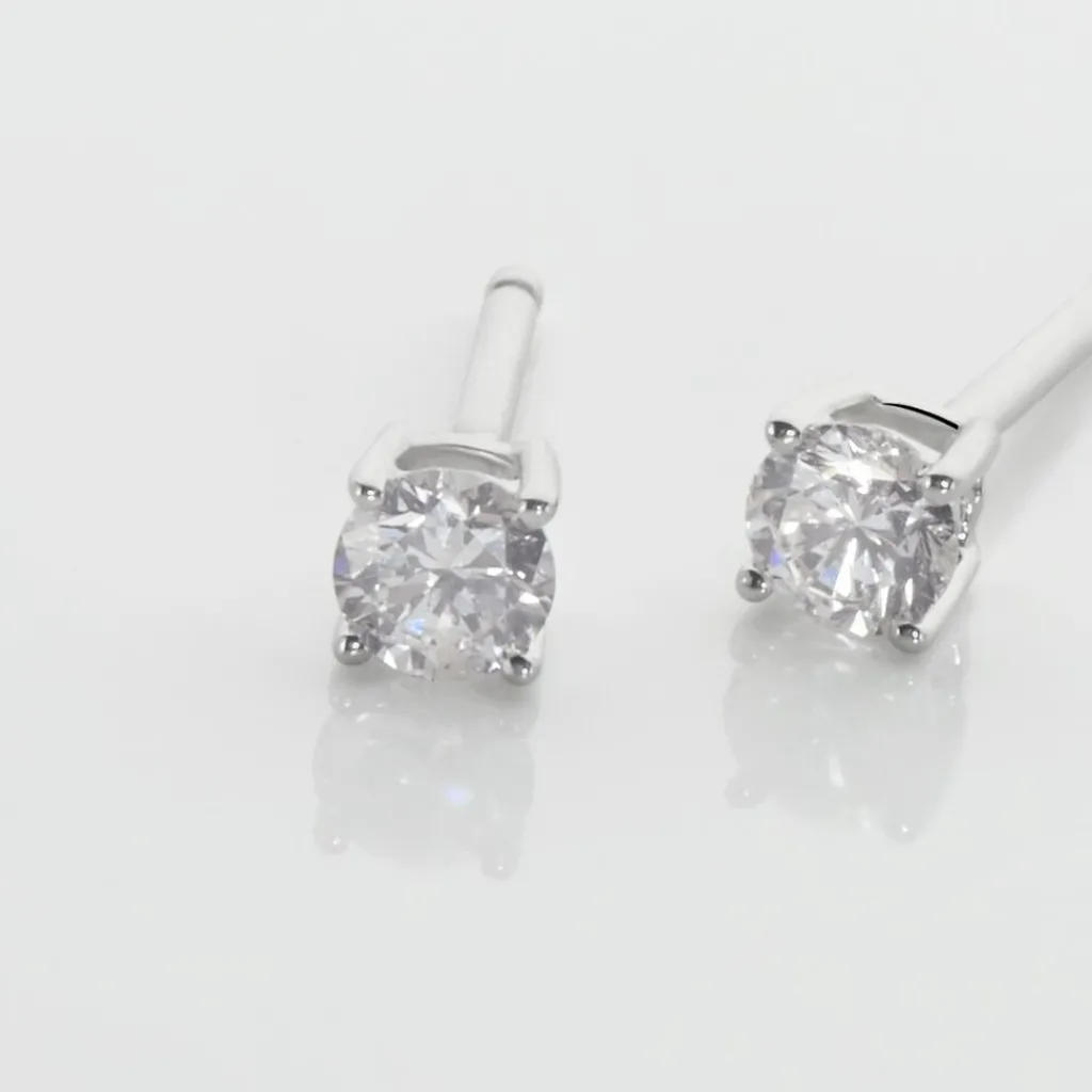 Histoire d'Or Boucles D'oreilles Puces Aphrodite or blanc diamant Outlet