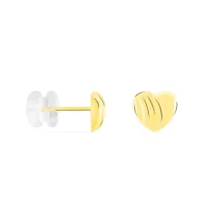 Histoire d'Or Boucles D'oreilles Puces Anne-maudae C艙urs Or Jaune Clearance