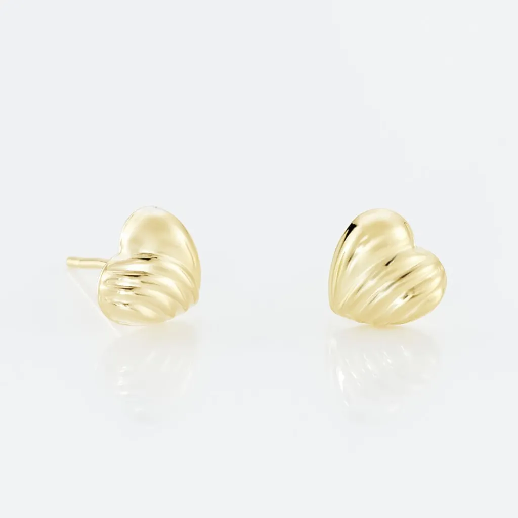 Histoire d'Or Boucles D'oreilles Puces Anne-maudae C艙urs Or Jaune Clearance