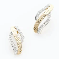 Histoire d'Or Boucles D'oreilles Puces Bathilde Or Jaune Diamant Discount