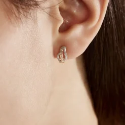 Histoire d'Or Boucles D'oreilles Puces Bathilde Or Jaune Diamant Discount