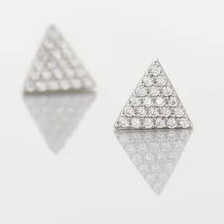 Histoire d'Or Boucles D'oreilles Puces Brendana Argent Blanc Oxyde De Zirconium New