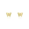 Histoire d'Or Boucles D'oreilles Puces Bartholomée Papillon Or Jaune Hot