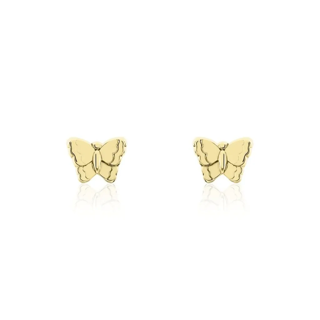 Histoire d'Or Boucles D'oreilles Puces Bartholomée Papillon Or Jaune Hot