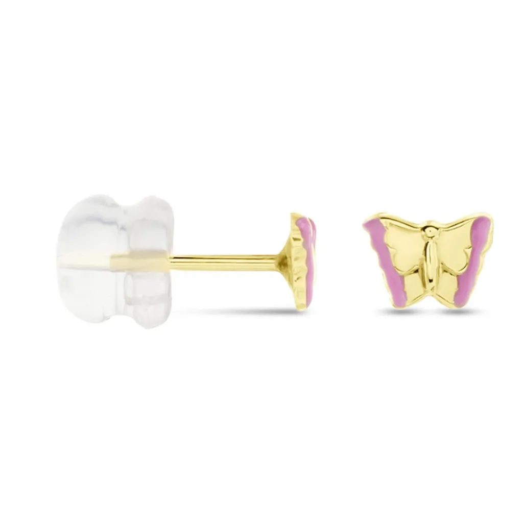 Histoire d'Or Boucles D'oreilles Puces Bartholomée Papillon Or Jaune Best