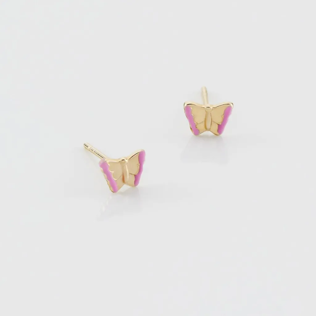 Histoire d'Or Boucles D'oreilles Puces Bartholomée Papillon Or Jaune Best