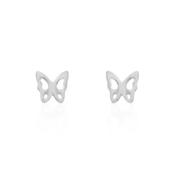 Histoire d'Or Boucles D'oreilles Puces Bartholomee Papillon Or Blanc Hot