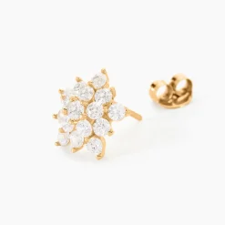 Histoire d'Or Boucles D'oreilles Puces Bleuenn Plaqué Or Jaune Oxyde De Zirconium Hot